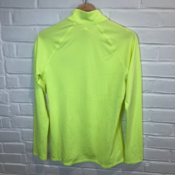 Under Armour US Open Tennis NYC Quarter Zip Pullover Neon Yellow Women's Small - Picture 2 of 7